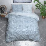 Flanel Washed Cotton Blauw dekbedovertrek