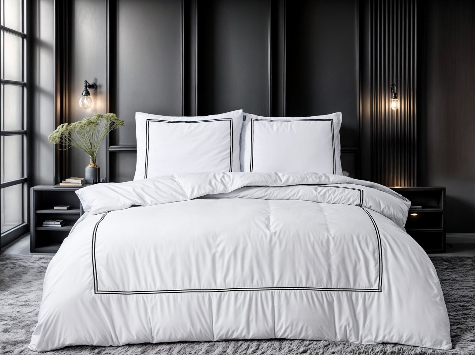 8720578101771-1 Brata Wit dekbedovertrek - Afbeelding 1