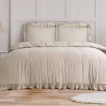 Ruffles Taupe dekbedovertrek