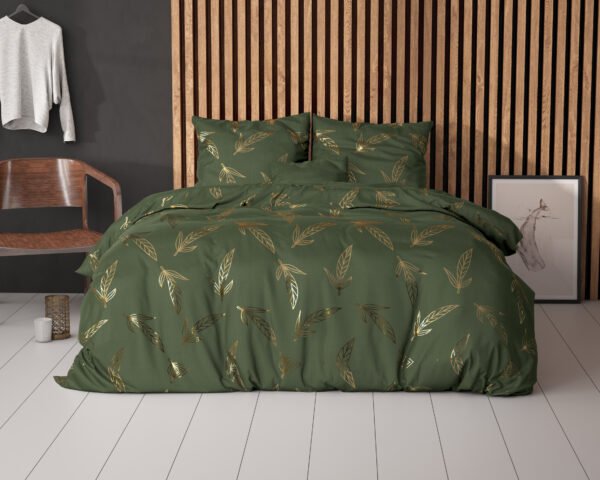 Leaves Groen dekbedovertrek