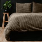 Dekbedovertrek Rib Teddy Taupe