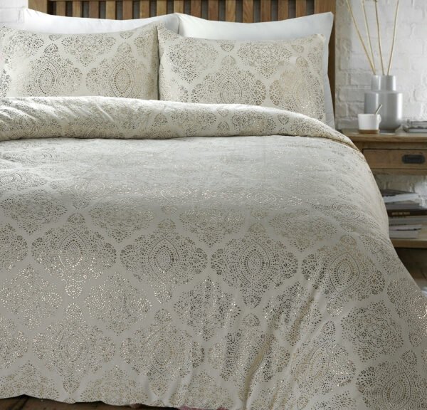 Dekbedovertrek Glamour Flanel Art Foil Offwhite